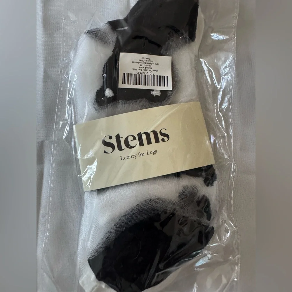 Stems Women's Sheer Cats Two Pair Pack Socks - NWT - Luxury for Legs